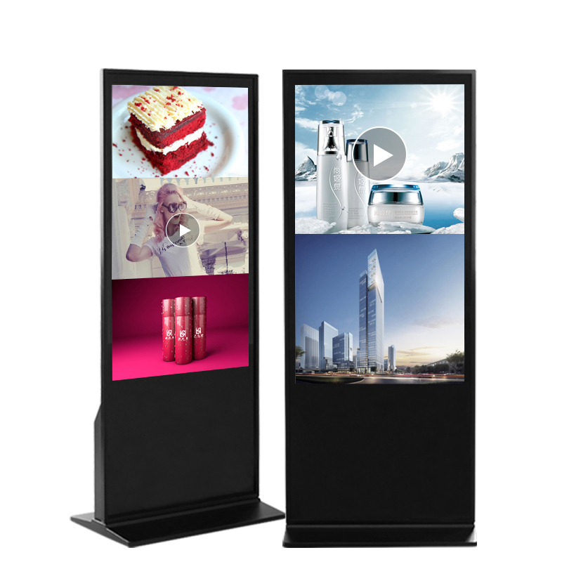 High Resolution Portable Vertical Smart Split Screen 65' Advertising Player 